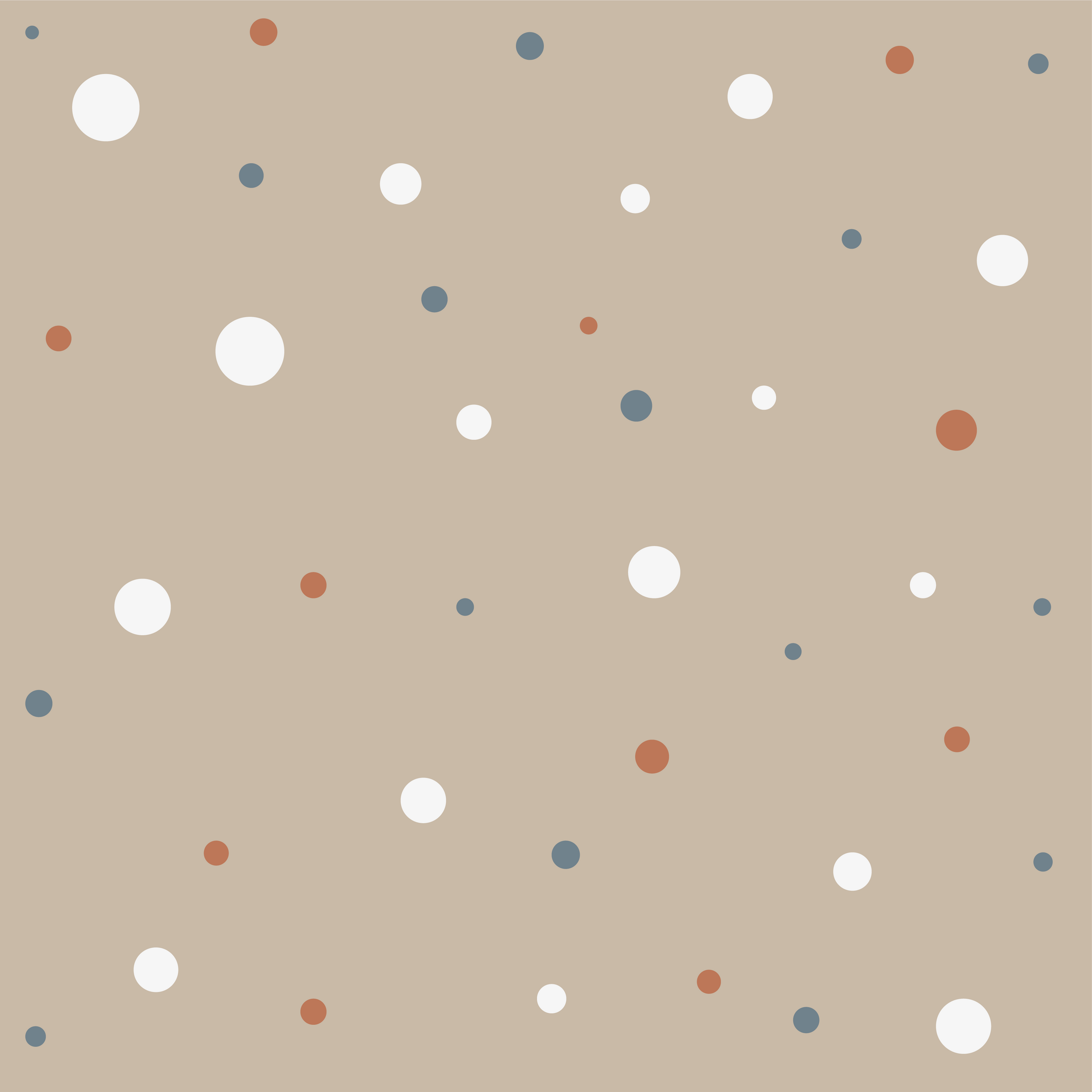 Beige Boho Circle Pattern